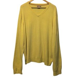 Michael Kors 100% Cashmere V-Neck Sweater Men’s XXL Yellow Lightweight Pullover